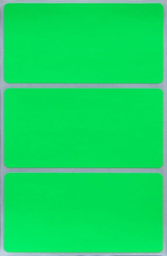 4" x 2" Blank Stickers to Write On Name Tags Color-Coding Labels for Moving, and Storage Boxes, 324 Labels (Neon Green) by Royal Green