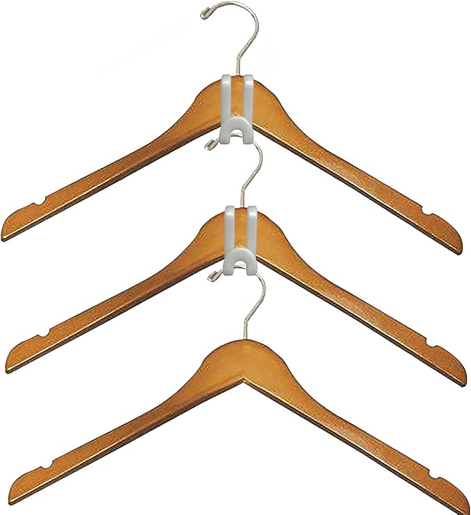25 Pcs Clothes Hanger Connector Hooks Mini Cascading Hanger Hooks Hanger Extender Heavy Duty Clothes Hangers Space Saving for Closet(Grey)