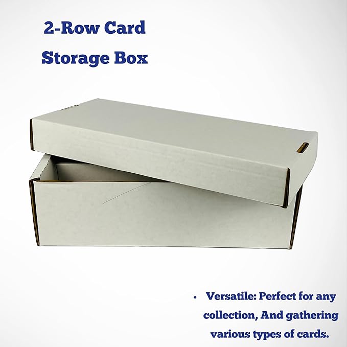Shoe 2 Row Storage Box (1600 Ct.) - Cardboard Storage Boxes - Baseball, Football, Basketball, Hockey, Sports Card, Gaming & Trading Cards Collecting Supplies by MAX PRO - Made in the USA (25 Pack)