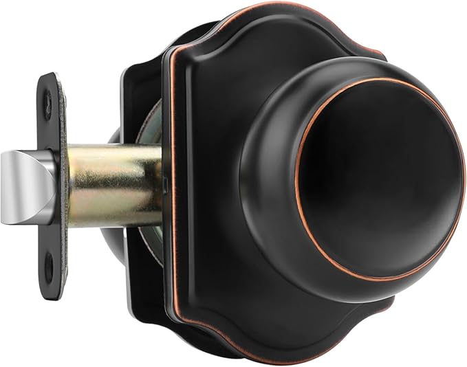 Haidms Oil Rubbed Bronze Closet Door Knobs Interior, Passage Interior Door knobs, Bronze Indoor Closet Doorknobs for Closet or Hall (1 Pack)