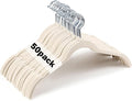 50 Pack Velvet Hangers Non-Slip Shirt Clothes Hangers 360° Swivel Hook Slim Flocked Coat Hanger Heavy Duty Space Saving Felt Hanger for Women Men Pants Jackets Dress(Ivory White)