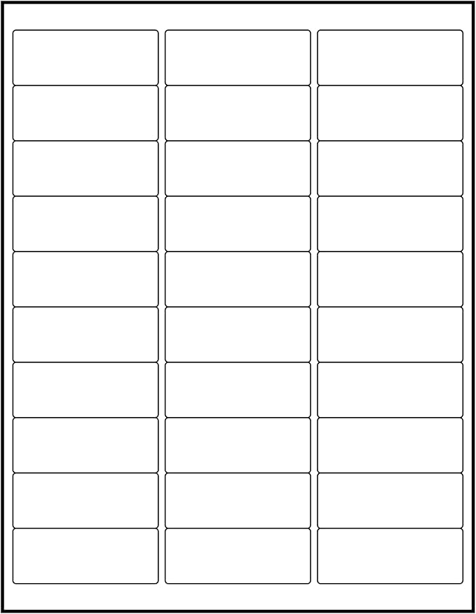 Premium Label Supply White Address Sticker Labels – 2.625" x 1" – Laser/Inkjet Compatible – (30 per Sheet), 25 Sheets - 750 Total Adhesive FBA Labels