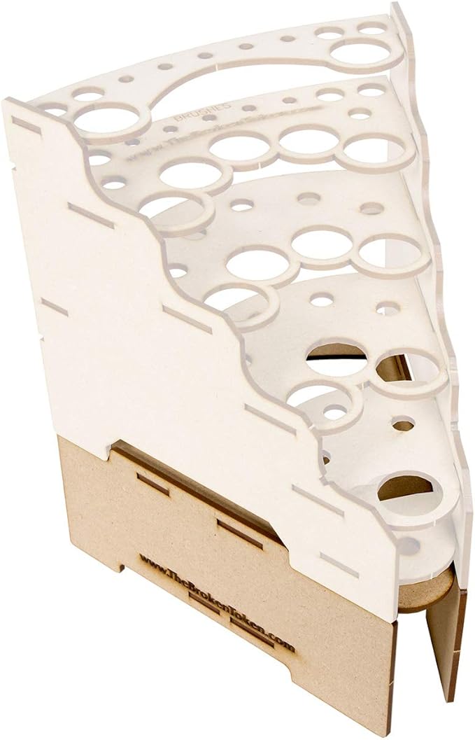 The Broken Token Modular Paint Rack - 45° Wedge Riser for Modular Paint Racks - Customize Your Setup, Reach Your Bottles, Brushes and Pots with Easy Organization & Access