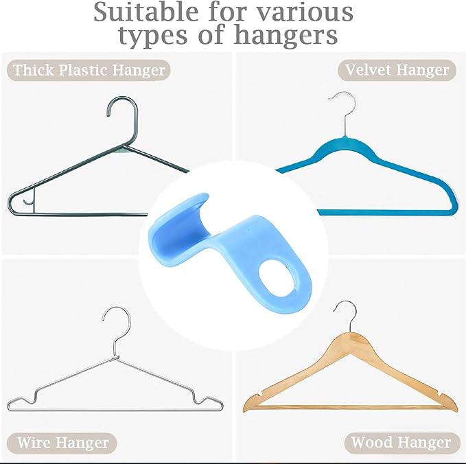 200 Pcs Hanger Hooks,Clothes Hanger Connector Hooks,Space Saving Hanger Hooks,Plastic Connectors Hooks for Clothes,Cascading Hanger Extenders for Closet Organizers,5 Colors