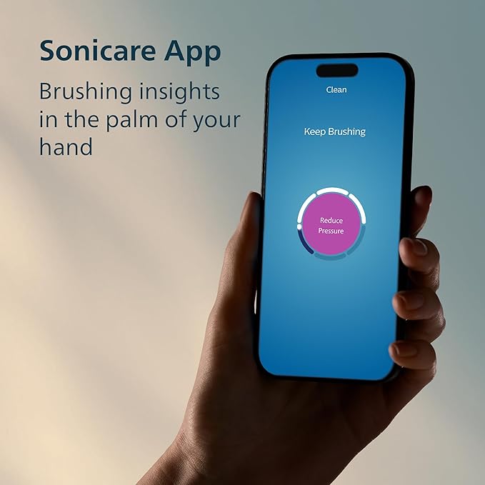 Philips Sonicare 6700 Series Electric Toothbrush - Next-Generation Sonicare Technology, Pressure Sensor, 9 Brushing Settings, SmarTimer, BrushPacer, 21-Day Runtime, Travel Case, Black, HX7411/06