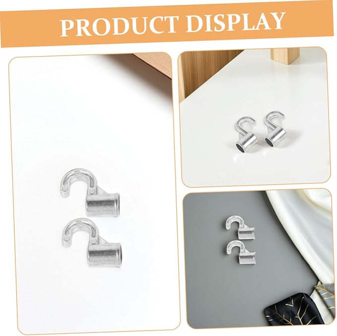 2pcs Heavy Duty Closet Rod Support Bracket Hooks for Wardrobe Organization Space Saving Hanger Connectors for Bathroom and Bedroom Easy Installation Design
