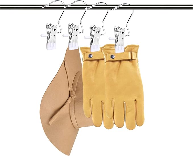 30 Pack Boot Hanger for Closet, Laundry Hooks with Clips, Boot Holder, Hanging Clips, Portable Multifunctional Hangers Single Clip Space Saving for Jeans, Hats, Tall Boots, Towels(White)