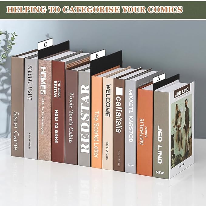 50 Pieces Comic Book Dividers with Tabs,Patient Divider Cards,Card Dividers Comic Book Boards for Storage Boxes 11.22 X 7.24 Inche