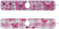 Sink Faucet Absorbing Mat Kitchen Sink Splash Guard Splash Faucet Drip Catcher for Bar RV Bathroom 2PCS 30x5.5in Checkered Pink and White Butterflies