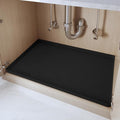 Heavy Duty Silicone Under Sink Mats for Kitchen Waterproof 37" x 19", Extra Thick Under Sink Rubber Mat Drip Tray, Raised Edge Under Sink Liner,Prevent Drips, Leaks, Spills,Black