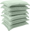 KMAKII Bamboo Kitchen Sponges Dish Sponge Super Absorbent Natural Dish Sponges, Green, Pack of 6