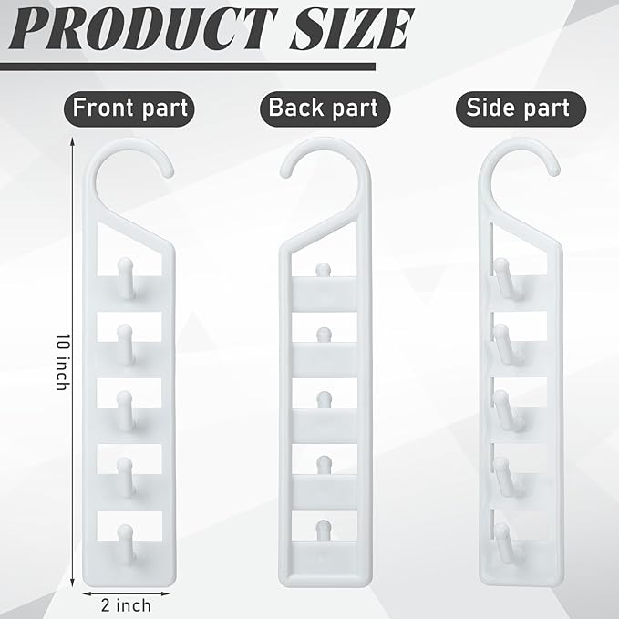 8 Pcs Space Saving Hangers for Clothes, Heavy Duty Plastic Space Saver Vertical Hanger, Closet Storage Organizer, College Dorms & Storage Closet Organizer for Shirts Pants Jeans