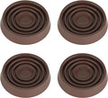 Furniture Coasters, 1.5X1.5 Rubber Caster Cups Non Slip Furniture Pads Non Skid Furnitures Grippers Anti Slide Floor Protector for Bed Couch Table Chair Stoppers - 4 Pack, Brown