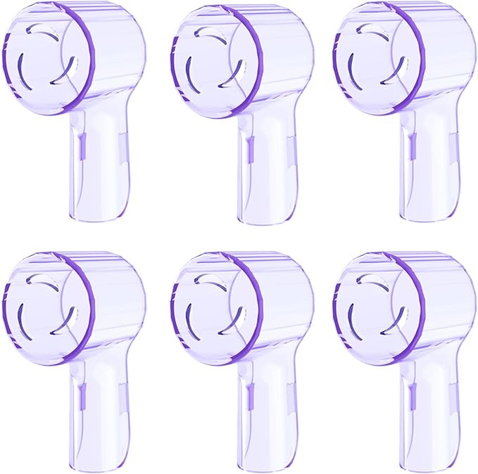Toothbrush Covers Caps Compatible with Oral B Replacement Heads,Fits for iO Series Ultimate White,Ultimate Clean and Gentle Care Toothbrush Heads Protector,Travel Must Haves(6pcs)