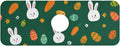 Kitchen Sink Splash Guard 1 PC 14.7 Inch Sink Faucet Mat Splash Guard for Bathroom Countertop Water Absorbent Foldable Cuttable Soft Washable Deep Green Easter Rabbit Eggs Carrots