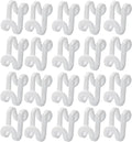 60 Pcs White Clothes Hanger Connector Hooks - Space Saving Plastic Hooks for Velvet, Heavy Duty Hangers, Organize Closet with Stackable Transparent Cascading Hooks(60 Pack)