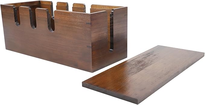 Extra Large Cable Management Box, Wood Cord Hider Box & Organizer for Power Strip, TV Wires & Set-Top Boxes and Electronic Accessories(Dark brown)
