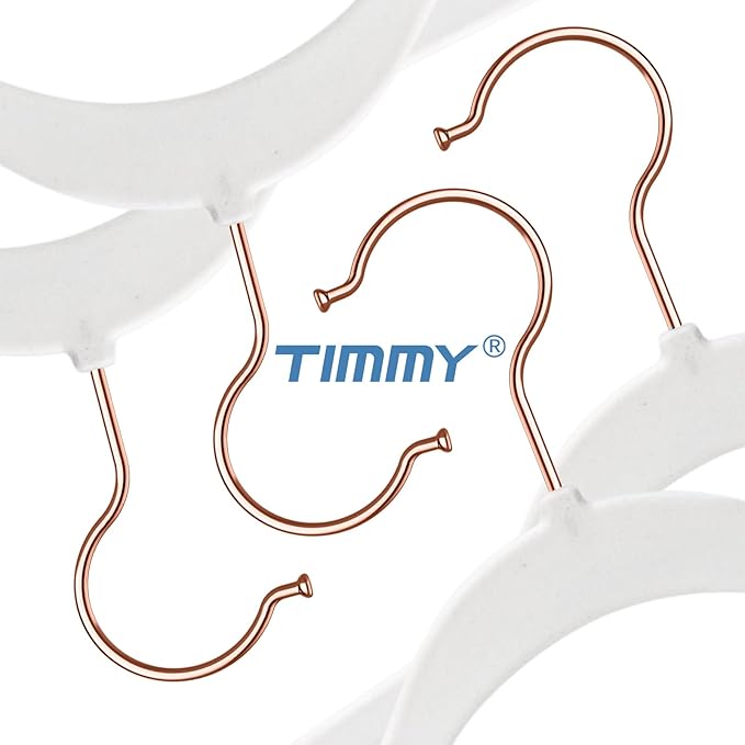 TIMMY Hangers Non-Slip Velvet Hangers - Suit Hangers (50-Pack) Ultra Thin Space Saving Coat Hanger and Heavy Duty Clothes Hangers Hold Up-to 10 Lb-White Velvet Hangers