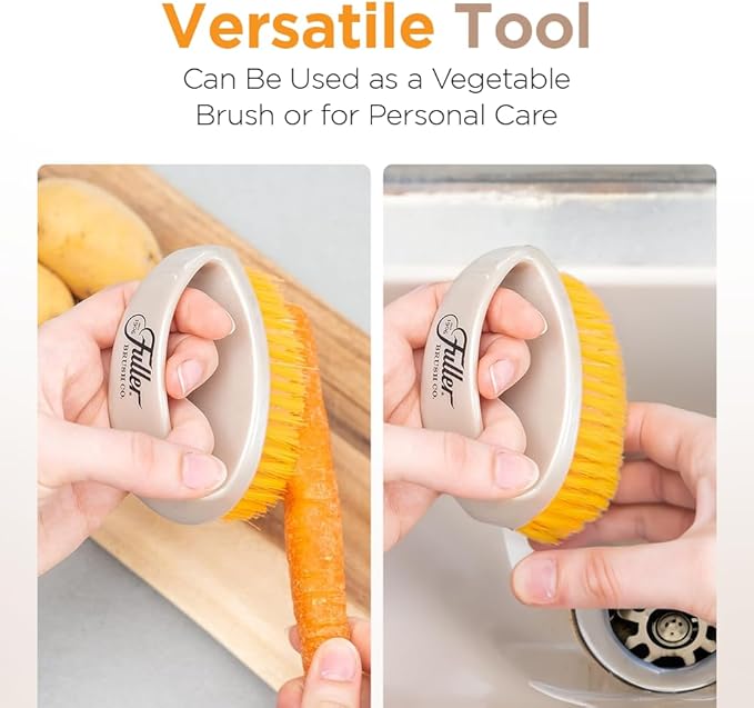 Fuller Brush Easy Hold Scrubby Brush – Ergonomic Non-Slip Grip Handle – Durable Stiff Bristles for Kitchen, Sink, Pots and Pans, Handheld Cleaning Brush (Pack of 1)