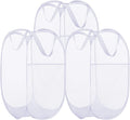 BATTOO Deluxe Strong Mesh Pop up Laundry Hamper Basket with Side Pocket for Laundry Room, Bathroom, Kids Room, College Dorm or Travel 3 Pack White
