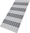 MBOSS Shower Mat Non Slip Bathtub Mats for Bathroom Shower Floor Mat Bath Mats for Shower Tub Anti Slip Shower Mat with Drain Hole and Large Suction Cups (Dark Gray Light Gray, 37.5 X 15.7 Inch)
