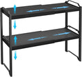 X-cosrack 2 Pack Expandable Kitchen Cabinet Shelf Organizer, Stackable Adjustable Storage Shelves for Pantry Cupboard Kitchen Counter, 20LBS Loading Capacity, Size: W*D*H=20.5 * 8.26" * 8.72"