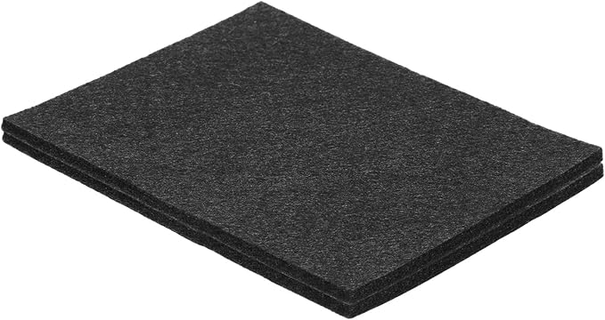 uxcell Felt Furniture Pads, 2Pcs 5.91" x 3.94" Adhesive Backed Felt Non-Slip Anti-Scratch Chair Leg Protectors for Protecting Hardwood Floor, Black