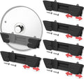 Adjustable Universal Pot Lid Holder Organizer for Cabinet - Upgraded Patented 6 Pack Pan Lids Organizers Inside Door Wall Mount Pots Top Rack for Kitchen Cupboard Fit 6" to 13" (Black)