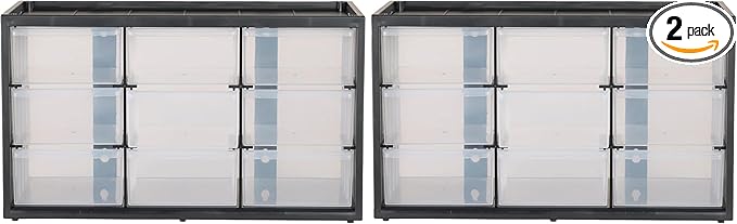 CRAFTSMAN Storage Organizer Bin System, 9 Compartment, Plastic (CMST40709) (Pack of 2)