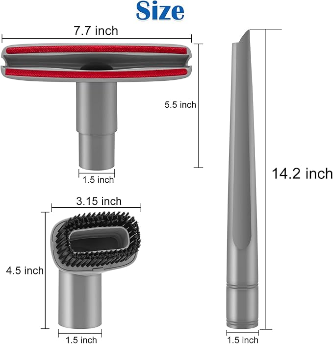3 Pack Crevice Tool, Dust Brush and Upholstery Tool Attachment Compatible with Shark Navigator Lift-Away Vacuum Cleaner Models NV350, NV351, NV352, NV355, NV356E, NV357, NV360, NV370, UV440