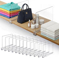 12 Pack Acrylic Shelf Dividers for Closet 11x7.9 Inch – Acrylic Dividers for Shelves Clear Closet Shelf Separators for Purses, Clothes Storage – Vertical Bookshelf Dividers for Bedroom & Kitchen