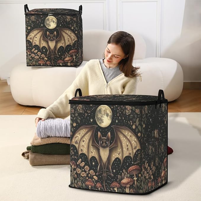 2pcs closet organizers and storage under bed,clothing blanket sweater sheet bedding comforter duvet quilt pillow toy storage bags with lids,dorm room essentials for containers 95L