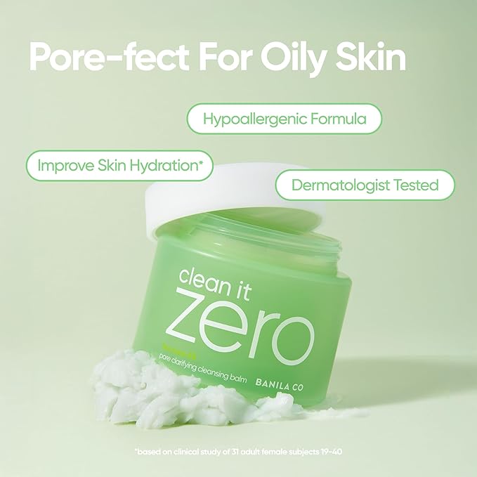 BANILA CO Clean it Zero Pore Clarifying Cleansing Balm | Korean Makeup Remover, Cleansing Oil, Facial Cleanser for Oily and Acne Prone Skin | Vegan | Made with AHA-PHA & Tea Tree (180ml / 6.08 fl.oz)