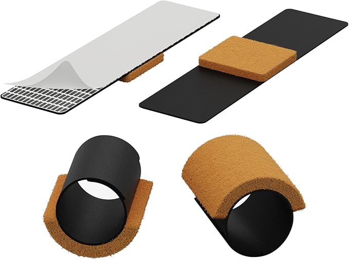 Sled Base Chair Floor Protectors Sled Base Chair Glides Wrap Around Floor Savers,Chair Leg Protectors Furniture Pads,Protect Floors Anti-Scratch Reduce Noise Easy Install (24pcs, Brown Felt Pads)