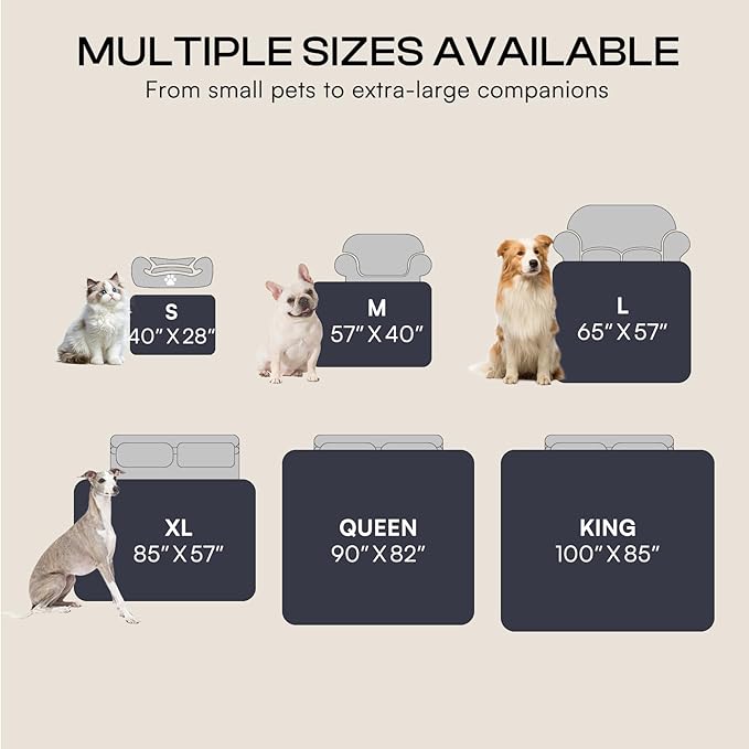 Luciphia Waterproof Pet Blanket, Liquid Pee Proof Dog Blankets for Sofa Bed Couch, Reversible Sherpa Fleece Furniture Protector Cover for Small Medium Large Dogs Cats,Dark Grey Small（40" x 28"）