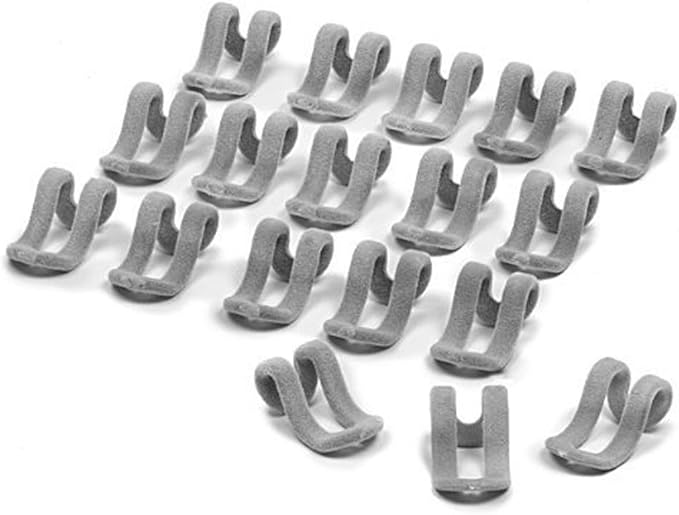 20Pcs Mini Cascading Hooks Clothes Hanger Rack Connector for Plastic Metal Wood Flocked Hangers (Gray)