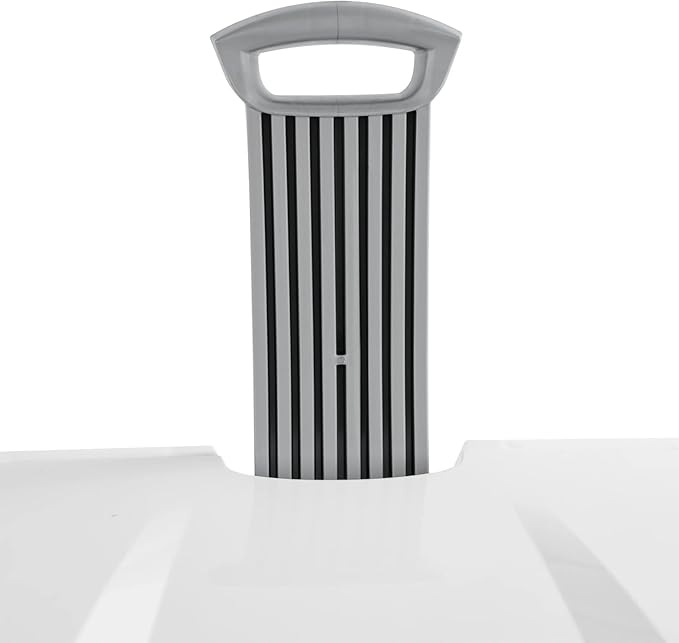 Wheeled Plastic Laundry Hamper with Handle, White - Easy Transport for Laundry, Durable Plastic, Rolling Design, Perfect for Bathroom & Bedroom Storage