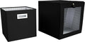 Martha Stewart Essential Collapsible Stackable Decorative Home Storage Cube Organization, Two Piece Set Includes One Front Flap-Lid Storage Organizer and One Craft Cube, Black