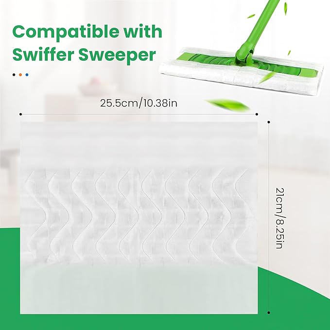 60 Count for Swiffer Dry Cloths Compatible with Swiffer Sweeper, Sweep & Mop Deluxe 2-in-1 Floor Mopping and Limited Edition Pink Wicked, Cleaning Dust and Hair, for Swiffer Dry Sweeping Cloths