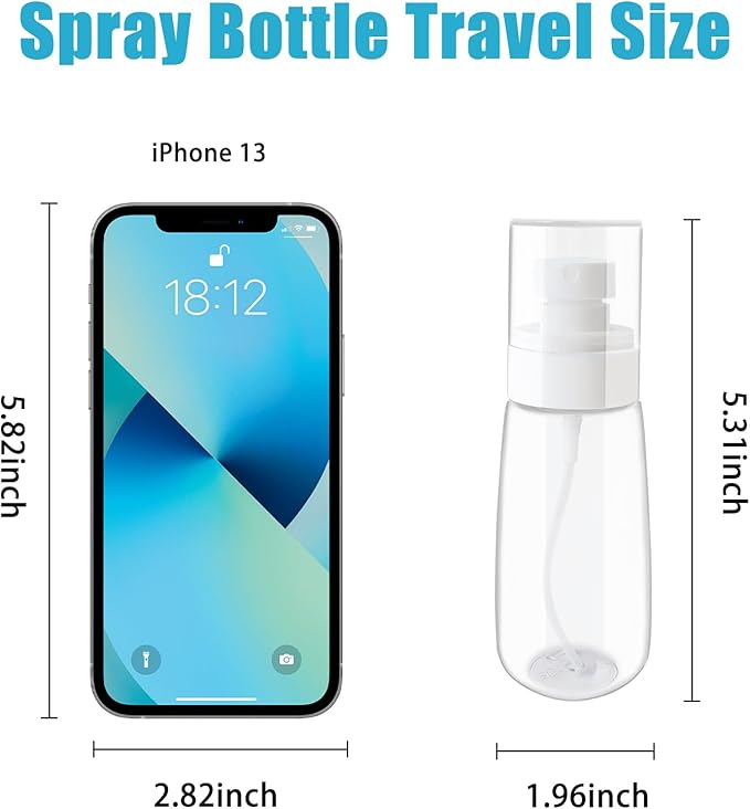 Travel Size Spray Bottle, 100ml Clear Plastic for Beauty Essentials, Leak-Proof Design for Home and Travel Use