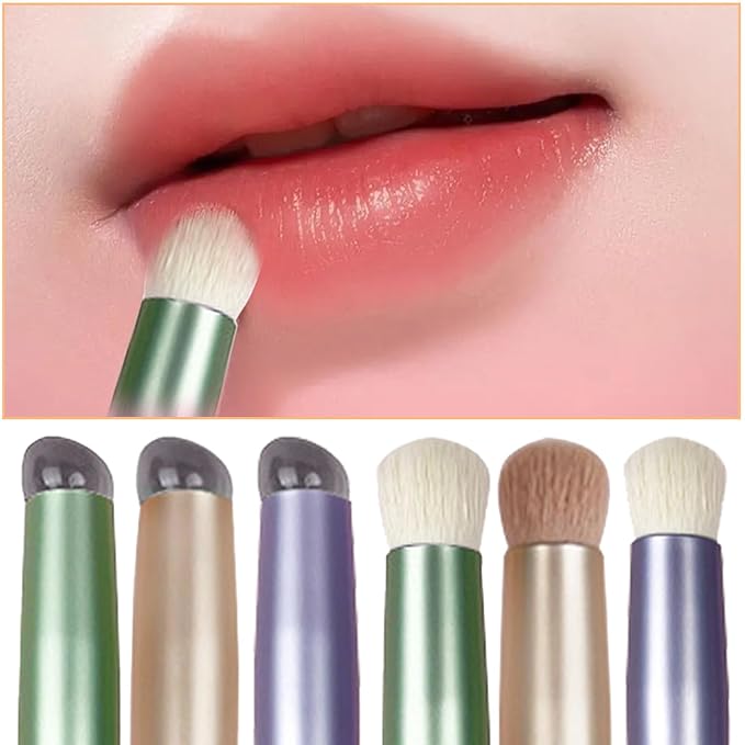 WOKOTO 3pcs Double Headed Nail Art Brushes Chrome Gold Blue Green Silicone Ombre Nail Brushes And Nail Dust Brushes For Nail Art Grandient Design Nail Ombre Brush For Acrylic Nails Painting Brush