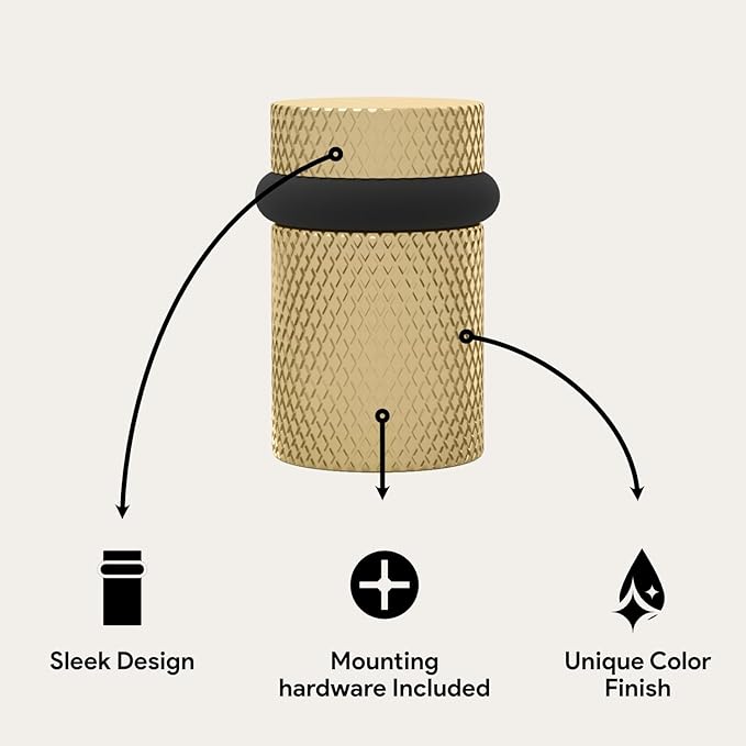 Mega Handles Knurled Floor Door Stopper, Quickly Installed Wall Protector, Wall Protectors from Door Knobs, Floor Door Stop with Mounting Hardware Included - Satin Brass - 2 Inches