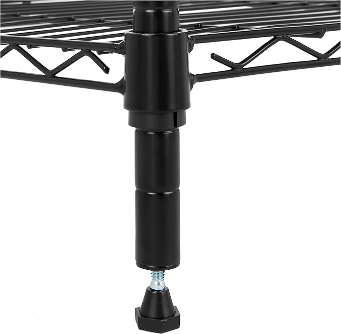 Amazon Basics 5-Shelf Tower Adjustable Storage Shelving Unit for Garage, Rust-Resistant Steel, 150 lbs Per Shelf, 16" W x 16" D x 54" H, Black
