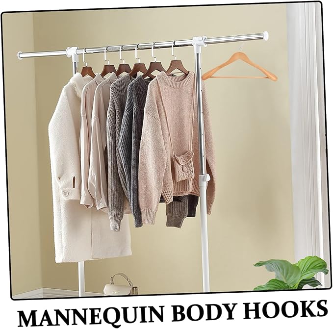10pcs Clothes Hanger Replacement Hook Metal Hanger Attachment Retail Display Hooks Coat Rack Space Saving for Closet
