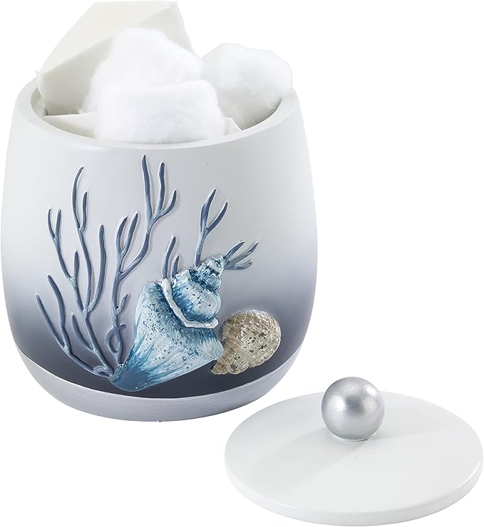 Avanti Linens – Bathroom Accessory, Resin Countertop Accessories, Oceanscape Inspired Bathroom Decor (Blue Lagoon Collection)