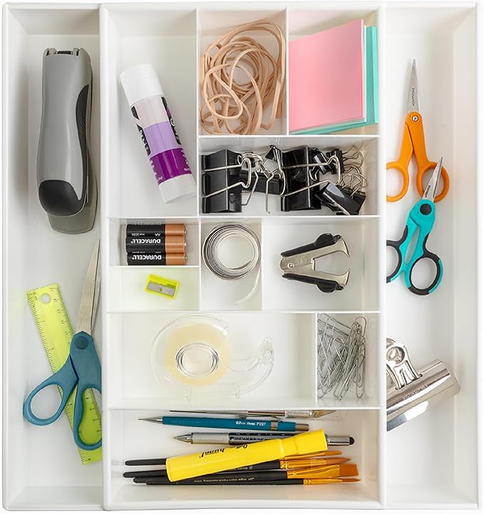 Dial Industries Expandable Junk Drawer Desk Organizer Storage Tray