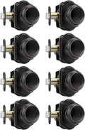Haidms 8 Packs Closet Door Knobs, Bronze Passage Door Knobs, Interior Closet Oil Rubbed Bronze Doorknobs for Closet or Hall