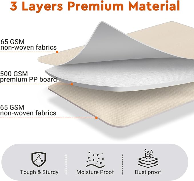 2 Pack Bed Sheet Closet Organizers and Storage,Sturdy Foldable Storage Containers with Window and Label,Storage and Organization for Bedding Sheets,Duvet Covers,Blankets (Beige)