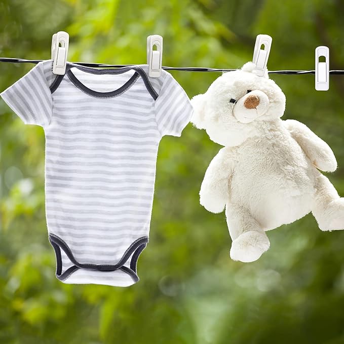 Tinfol White Velvet Hanger Clips, 80PC Pants Velvet Clips, Clothes Hanger Clip Clothes Pin, Strong Finger Flocked Clip Perfect for Slim-line Clothes Velvet Hangers