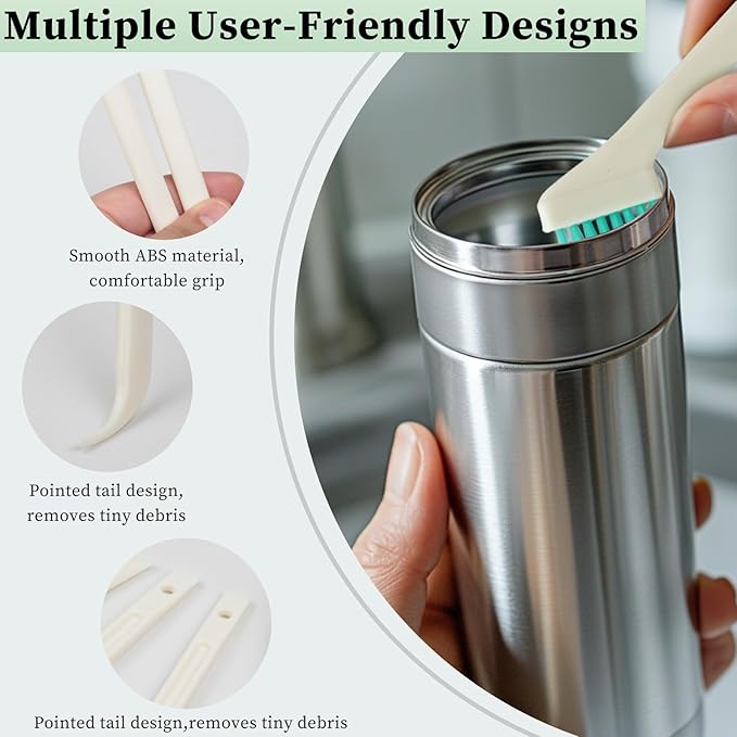 8-Piece Small Cleaning Brush Set for Tight Spaces, Mini Crevice Brushes for Household Use, Ideal for Humidifiers, Cup and Toasters